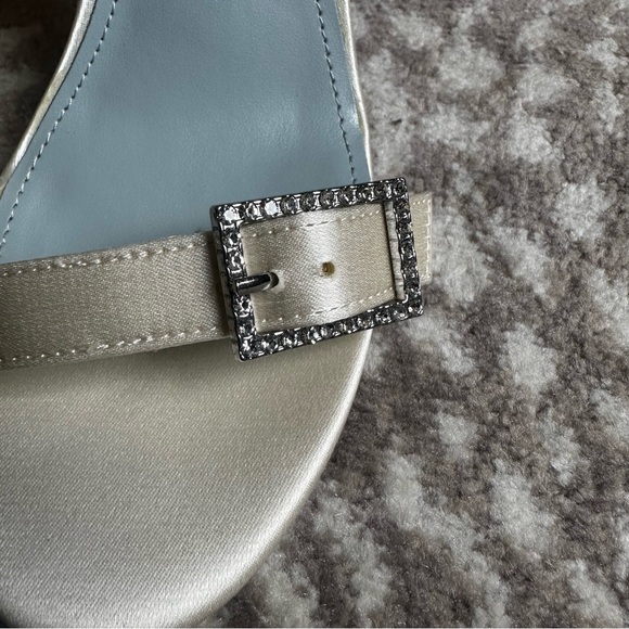 NIB- Nine West Moras Bridal Embellished Strappy Stiletto Sandals - Picture 3 of 6